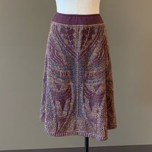 Cecilia Prado Multicolor Metallic Knit Skirt